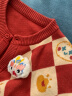 齐齐熊（ciciibear）拜年服男童开衫毛衣新款冬儿童外套保暖时髦洋气男女宝宝针织 曙光红 120cm 晒单实拍图