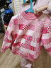 多妙屋女童毛衣儿童秋冬新款纯棉加绒厚打底衫大童毛线加厚线衣女孩冬装 粉色 10871 130 实拍图