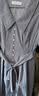 范思蓝恩23FS12486法式气质V领连衣裙女夏季温柔风收腰初恋长裙子 远空蓝 L 实拍图