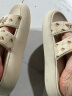 斐乐（FILA）官方DONUT女鞋拖鞋新款凉拖厚底增高休闲甜甜圈 米色-AG 37.5 晒单实拍图