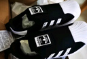 阿迪达斯（adidas）童鞋三叶草秋冬男女小童一脚蹬贝壳头鞋 IH3049黑/白/橘绿 实拍图