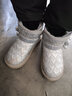 百丽童鞋冬季独家款儿童雪地靴女童加绒保暖棉鞋宝宝靴子 银色33码 实拍图