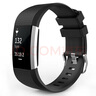 例米 适用Fitbit Charge 2代手环腕带 智能手表表带硅胶运动版 黑色 实拍图
