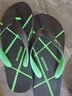 回力人字拖鞋男夏季新款时尚夹脚凉拖鞋室外休闲防滑沙滩鞋潮 黑绿色 44 实拍图