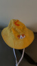 9i9婴儿帽子宝宝盆帽渔夫帽防飞沫外出防护面罩可拆卸A386黄 实拍图