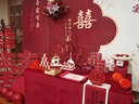 红发夹订婚宴布置全套摆件装饰出阁回门宴高级感kt板背景墙布置喜字装饰 【定制】喜结良缘 摆台款 实拍图