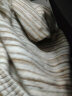 三彩2023冬季新款条纹连帽毛衣插肩袖毛球抽绳针织衫套头宽松女 咖啡 165/88A/L 晒单实拍图