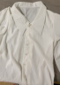 初申 春秋长袖衬衫女法式气质大翻领通勤袖衬衣上衣S141C2990 白色 L  晒单实拍图