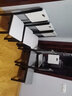 萱逸轩实木轻奢岩板桌子餐桌椅组合伸缩折叠家用方圆两用小户型吃饭圆桌 阿玛尼灰黑白框架【A款椅子】 1.35m 一桌8椅 实拍图