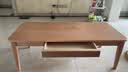 朵艺实木茶几欧洲榉木茶桌简约现代小户型带抽屉客厅家具家用咖啡桌 榉木茶几(120*55*40cm) # 实拍图