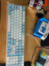 达尔优（dareu）EK815机械合金键盘 有线键盘 游戏键盘 108键单光 男生女生 电脑键盘  白色蓝色 青轴 实拍图