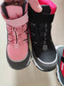 Skechers斯凯奇儿童绒绒靴雪地靴保暖男童棉鞋防寒加绒高帮女童靴660092L 女童/粉红色/灰色/PKGY 28.5 实拍图