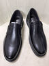 老人头秋冬季皮鞋男真皮软皮软底中老年人商务鞋男士皮鞋加绒保暖鞋爸爸 HZ128803-1黑色[单里款] 40 实拍图