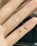 牧笛（MUDI） 18K黄金耳钉女彩金玫瑰金星星流苏耳线情人礼物送女友生日纪念 K黄4CM/对【轻款】 实拍图