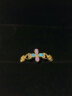 赛菲尔黄金戒指女足金古法珐琅花朵心形花丝活口女戒送女友礼物 约2.25克 晒单实拍图
