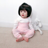 优奇婴儿衣服秋衣秋裤纯棉套装宝宝秋装内衣裤分体护肚春秋两件套睡衣 春秋【纯棉】浅粉 73 实拍图