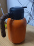 艾曼格（IMOGY）保温水壶家用保温壶办公室大容量不锈钢热水壶水瓶暧壶 橙色 【316L内胆-无茶仓】1.6L 实拍图