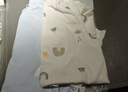aqpa【195g新疆棉】新生婴儿连体哈衣春秋纯棉衣服宝宝和尚服0-6 白底雨后天晴+浅蓝底彩虹 52cm 实拍图