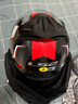 LS2新款摩托车头盔四分三盔电动助力车四季大尾翼大码男女半盔OF608 黑红线条 XL(建议57-58CM) 实拍图