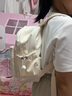 威纳登儿童春游小背包小学生补课研学书包女童旅行户外出游轻便双肩包 白色（不带挂件） 实拍图
