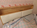 品族实木床多功能北欧主卧软靠双人床厚板带夜灯储物 1.5*2.0米箱框床 实拍图