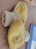 小猪球球 婴儿鞋子秋冬季加绒加厚保暖软底羊皮毛一体宝宝新生儿学步鞋 黄色 内长12cm  4-7个月 实拍图