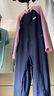 迪卡侬（DECATHLON）儿童连体游泳衣长袖防晒保护男童女童温泉潜水服中大防晒NABE 【立体剪裁 版型升级】粉色心情 80 161-172cm 14-15岁 实拍图