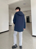 波司登（BOSIDENG）冬季羽绒服鹅绒男款中长款连帽新国标90绒商场同款外套 醉梦蓝5419 S 170/92A 实拍图