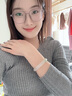 可辰可辰玉髓手镯少女款冰种玉髓飘花翠色半山水青山黛镯子送女友送妈 内径58-59【适合105-120斤】 实拍图