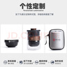 琦轩源 旅行茶具日式便携功夫茶具耐热玻璃茶壶防烫户外快客杯定制LOGO 玻璃逸尚一壶六杯-素白 实拍图