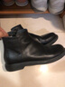 金利来（Goldlion）【新年礼物】女靴圆头中跟牛皮革短靴女切尔西靴662140007黑色39 实拍图