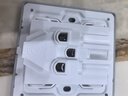 西门子（SIEMENS）开关插座面板 纤薄款86型墙壁16A强电开关 荟绎系列皓月灰色 16A 二开单控开关 实拍图
