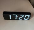 康巴丝（Compas）创意LED大屏时钟 夜光电子闹钟客厅卧室台钟学生闹钟 810 黑色 晒单实拍图
