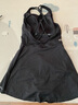 迪卡侬（DECATHLON）泳衣女温泉显瘦遮肚温泉连体小黑裙游泳衣泳装NABWW 暗夜精灵小黑裙(三角内衬) S /90-100斤/偏小一码 实拍图