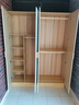 米囹衣柜家用卧室出租房用收纳子小户型板木板式简易组装平开门衣柜子 4门【浅胡桃+白】长140宽40高180 2门 x 组装 实拍图