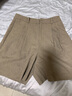 百图betu女装夏季新款短裤轻薄简约休闲百搭西装短裤女2403T81 卡其色 M 实拍图