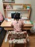 源氏木语儿童家具实木儿童学习桌小学生作业家用多功能书桌书架一体课桌可升降书桌 1米整板学习桌+0.98米儿童上架 实拍图