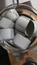 瓷牌茗茶具（cipaiming teaset）汝窑功夫茶具套装陶瓷家用三才盖碗开片可养提梁茶壶茶杯整套 米黄《御煌盖碗》六杯10件黑盘 实拍图