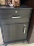 宜造（YIZAO）文件柜办公室带锁抽屉柜移动柜子收纳桌下储物柜木质矮柜小柜子 【一抽一门滑轮】北美黑胡桃37CM 实拍图