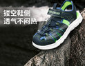 Skechers斯凯奇儿童运动凉鞋男童沙滩鞋镂空防滑夏季中大童大头鞋400041L 男童/海军蓝色/柠檬色/NVLM 35 实拍图