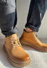 皓顿（HAUT TON）【王润泽同款】男靴牛皮马丁靴复古加绒保暖工装靴大黄靴子男588 实拍图