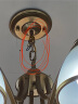格蕴美式吊灯客厅灯现代简约大气卧室餐厅灯北欧铁艺欧式家用灯饰灯具 8头朝下 (土豪金) 实拍图
