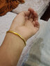 兴颖金包银手镯女素圈实心古法磨砂999黄金24K足金传承镯子送女友礼物 金1.2克-总重约15克-56圈口素圈手镯 实拍图