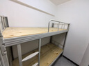 埔盾上下铺双层床公寓铁艺员工宿舍学生铁架床工地高低床寝室铁床双人 双层黑色90宽（带床板） 常规款 实拍图