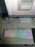 惠普真机械手感键盘 游戏有线背光电竞 吃鸡笔记本台式外设办公圆键朋克键帽键盘 K500Y彩虹白【方键帽】 实拍图