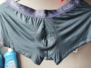 金三塔商场同款男士内裤100%桑蚕丝舒适亲肤速干大码平角真丝内裤男 灰蓝 1条 XL 实拍图