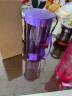 特百惠（Tupperware）莹彩塑料杯430ML男女简约运动家用办公密封防漏便携水杯子 魅影紫 实拍图