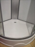 伊舒蒙淋浴房洗澡家用一体式封闭式沐浴房整体浴室淋浴房滑轮玻璃扇形 黑色80x80cm 晒单实拍图