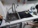 碟美x5水槽洗碗机水槽一体全自动家用嵌入式免安装小型洗炒锅大容量除菌烘干可洗水果蔬菜生鲜 超声波水槽洗碗机（白色面板） 右边洗碗机 实拍图
