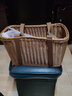 萦娪菜篮子手提藤编 野餐篮 买菜篮子仿藤编草编织篮购物买菜篓洗澡水 大号 实拍图